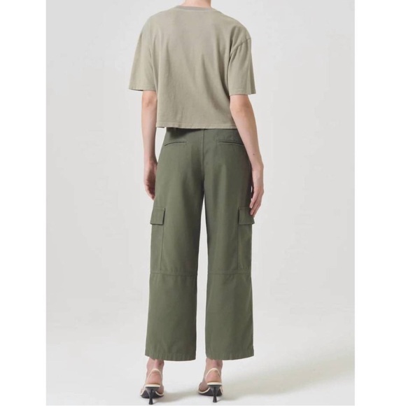 Agolde Jericho Cropped Cargo Pants in Fatigue Women’s Size 26 New with tags! - Picture 4 of 9